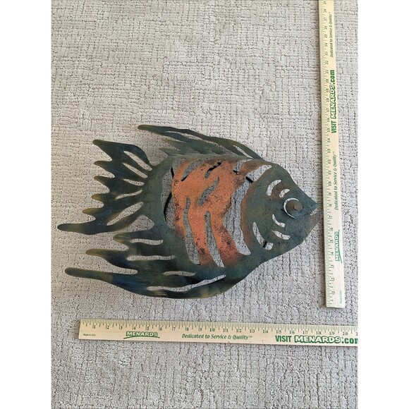 Other - Large Metal Fish Sculpture From Cabo. With Candle Holder. Hanging
